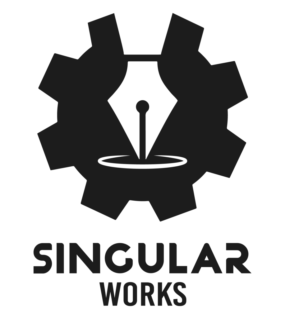 Singular Works black transparent logo